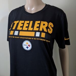 NFL Nike Pittsburgh Steelers Dry Fit Black T-Shirt, Size Small